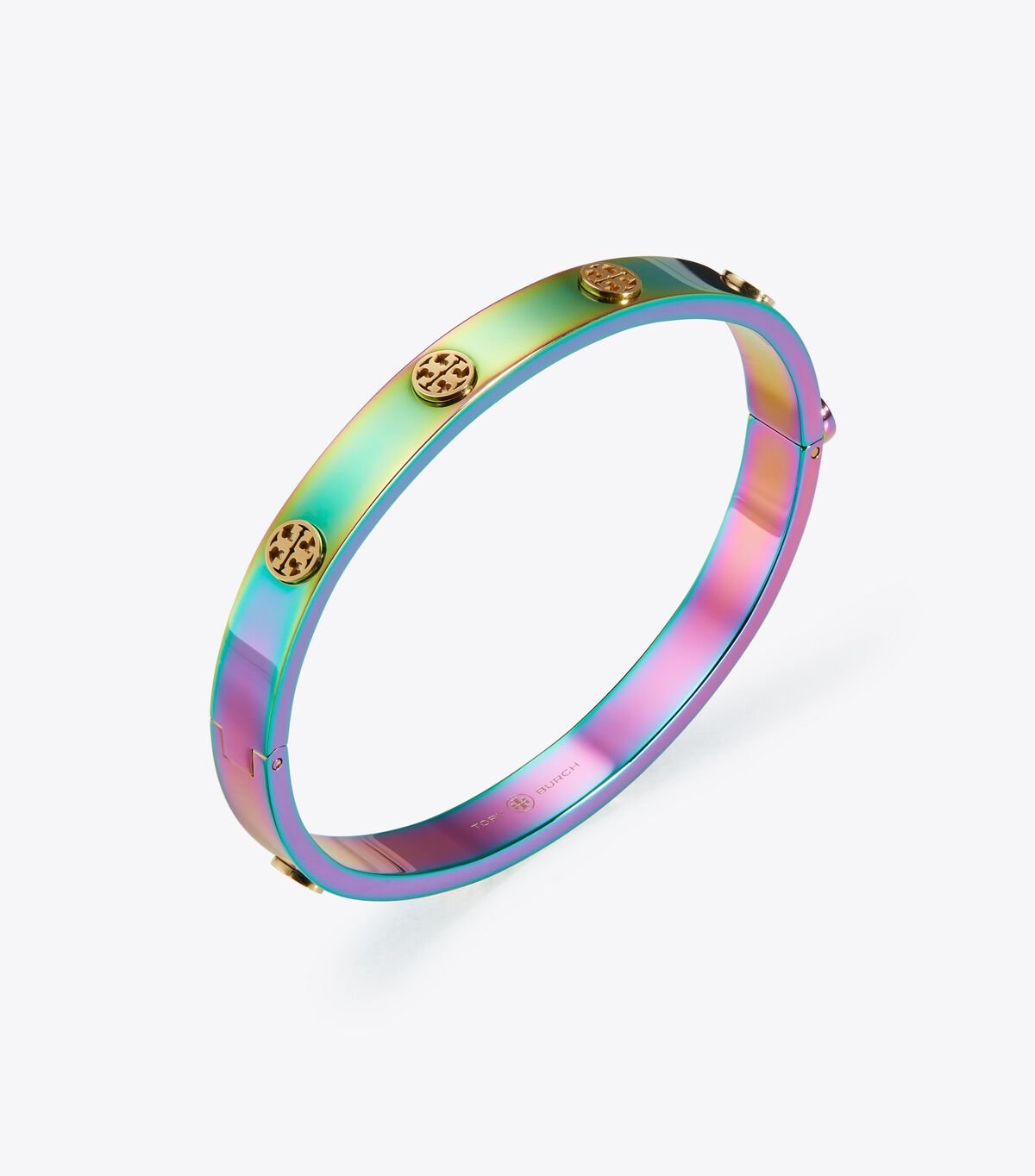 Tory Burch Gold / Pink Miller Stud Hinge Bracelet