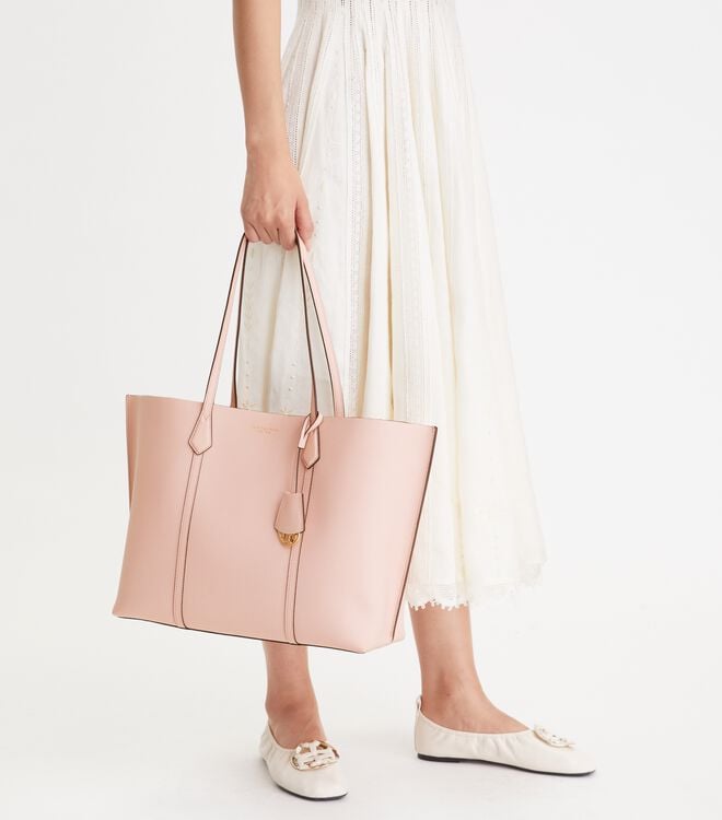 Tory Burch Pink Perry Tote Bags