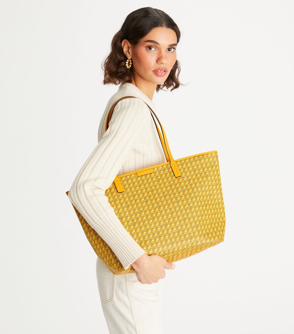 Tory Burch Orange Ever-ready Zip Tote Bags