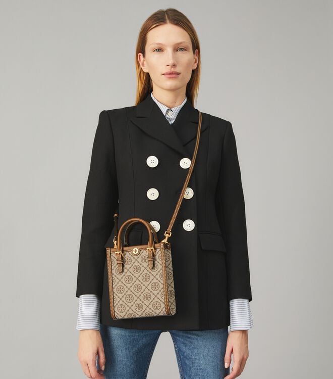 Tory Burch Brown T Monogram Mini Bag