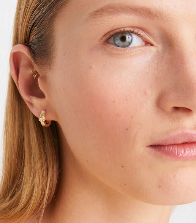 Tory Burch Gold Kira Huggie Earrings