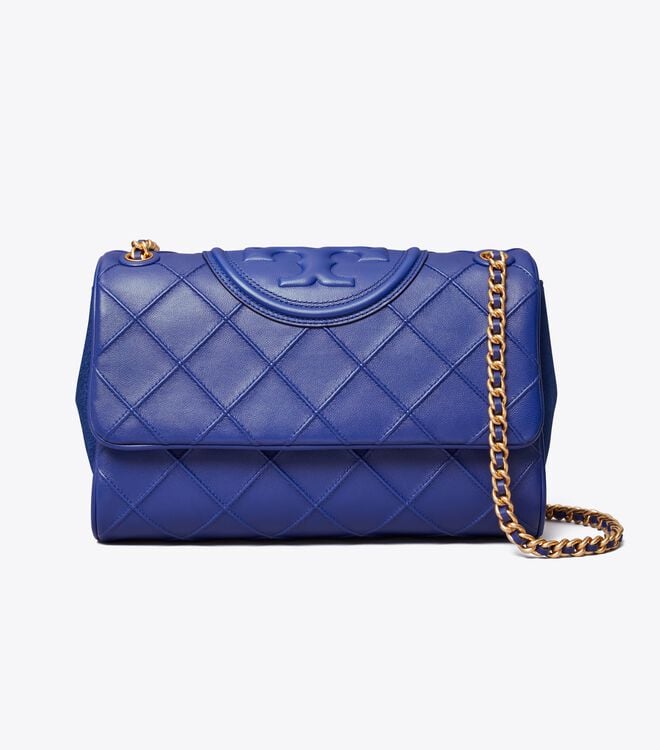 Tory Burch Navy Fleming Soft Convertible Shoulder Bags