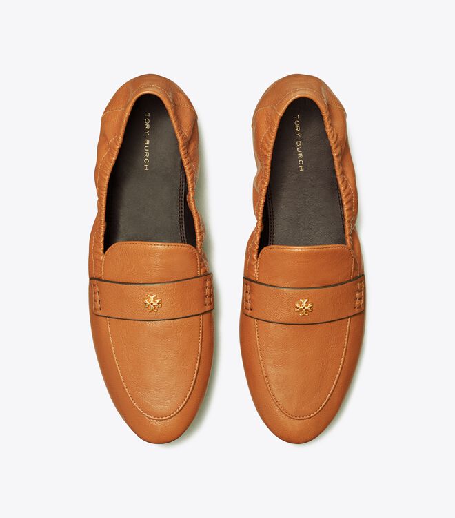 Tory Burch Brown Eleanor Loafers