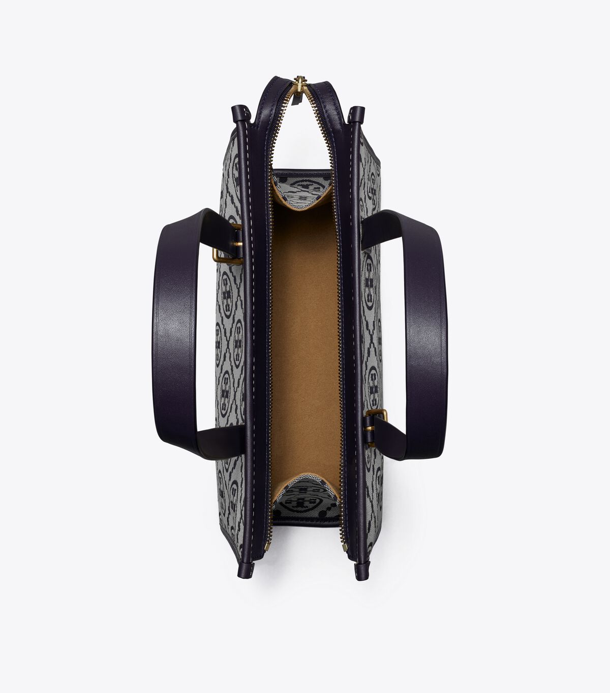 Tory Burch Navy Small T Monogram Tote Bags