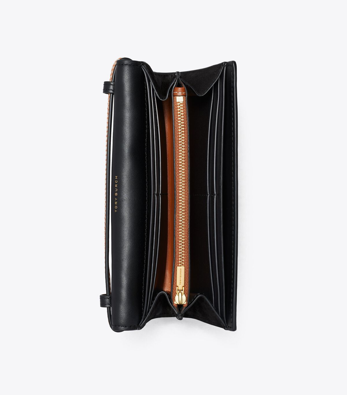 Tory Burch Black T Monogram Patent Embossed Crossbody Bags