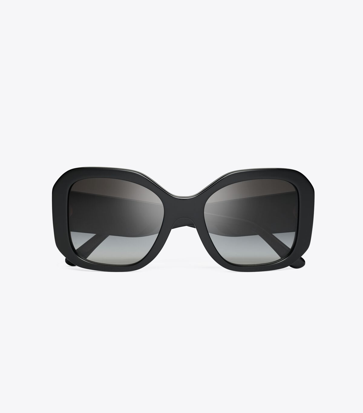 Tory Burch Black Grey Oversized Square Sunglasses