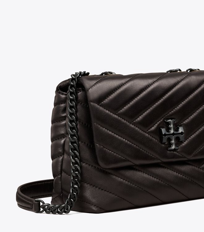 Tory Burch Black Small Kira Chevron Convertible Shoulder Bags