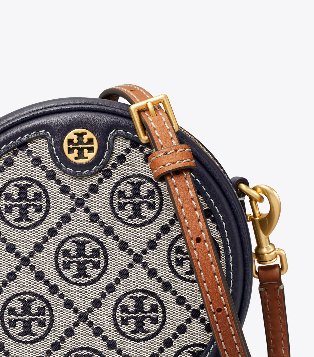 Tory Burch Navy T Monogram Jacquard Mini Bag