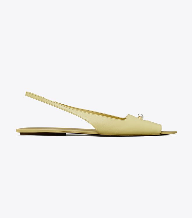 Tory Burch Cream / Beige / Silver Pierced Sandals