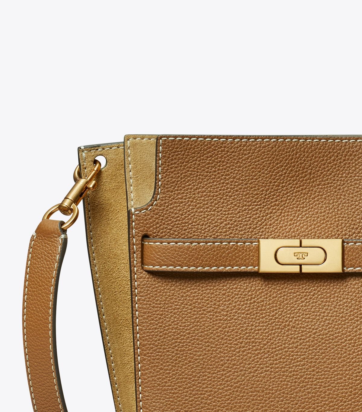 Tory Burch Brown Lee Radziwill Pebbled Satchel Bags