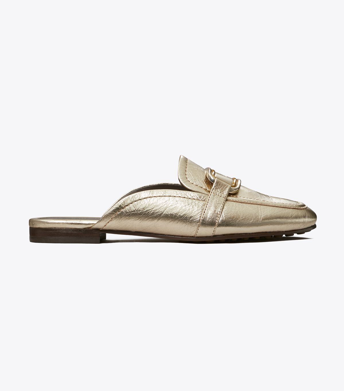 Tory Burch Gold Georgia Backless Loafers