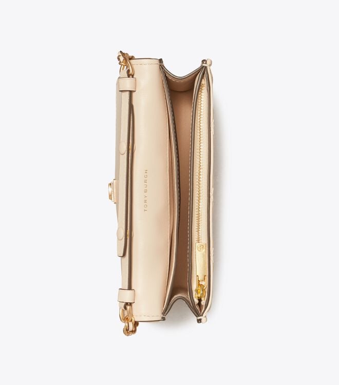 Tory Burch Cream Fleming Soft Wallets