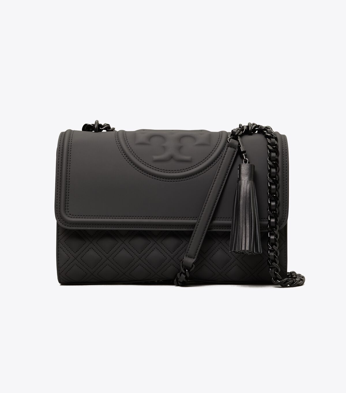 Tory Burch Black Fleming Matte Convertible Shoulder Bags
