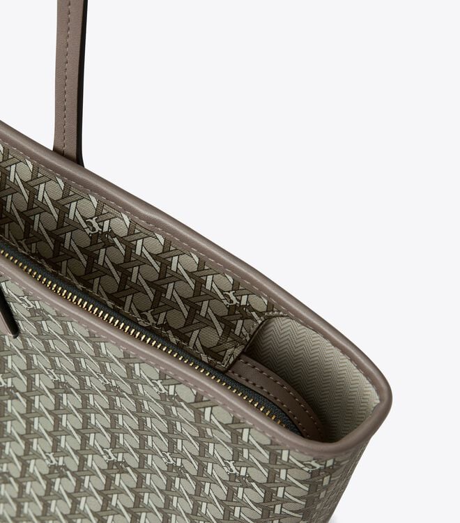 Tory Burch Grey Ever-ready Zip Tote Bags