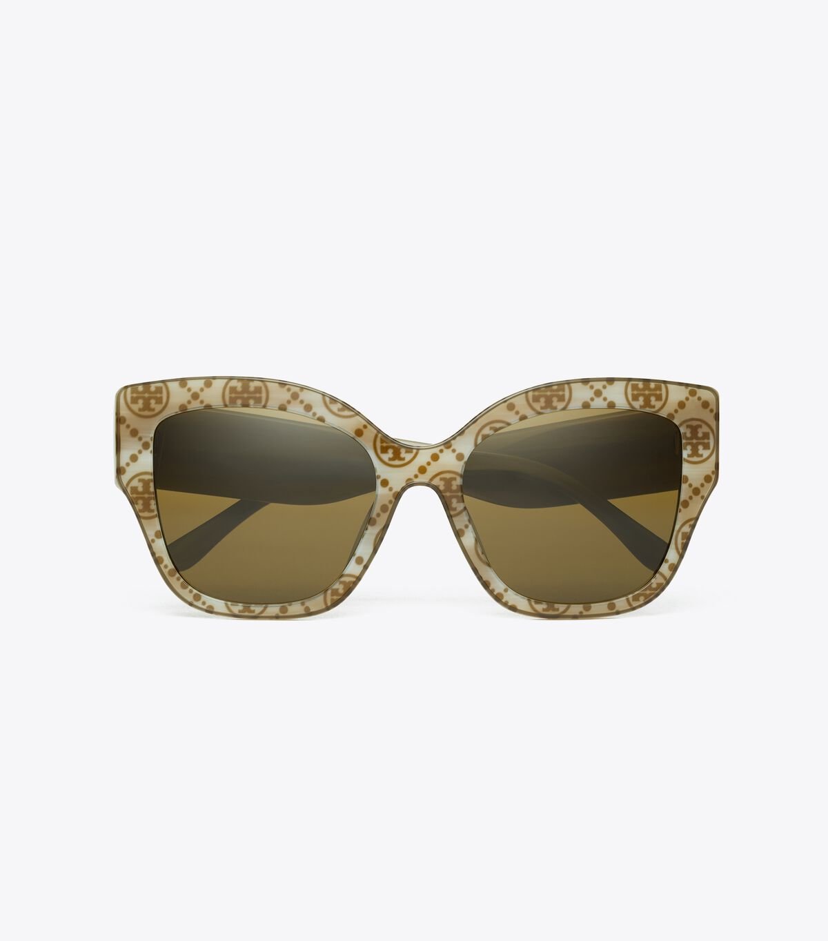 Tory Burch Olive White / Olive Oversized Cat-eye Sunglasses