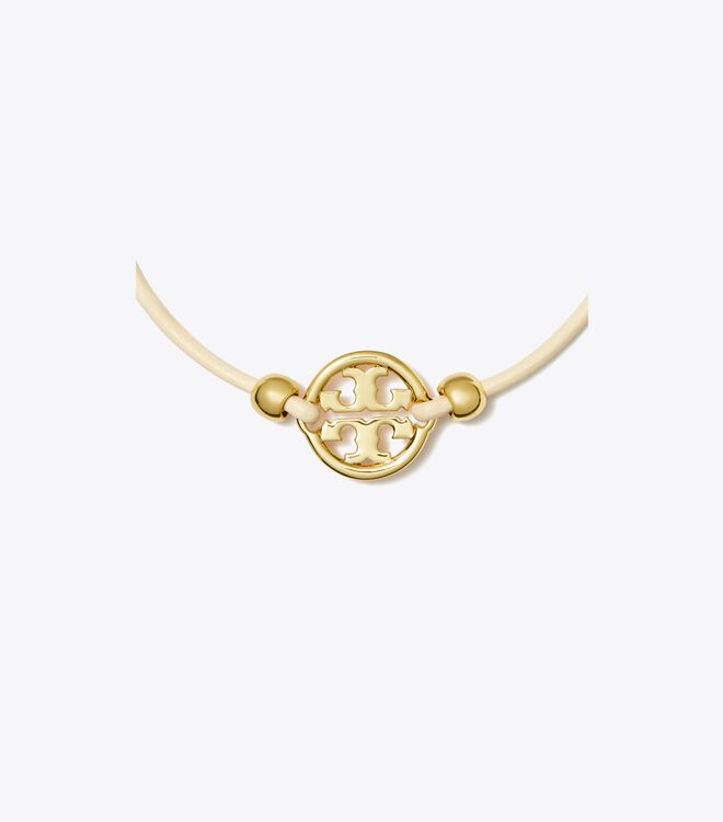 Tory Burch Gold / White Miller Slider Bracelet