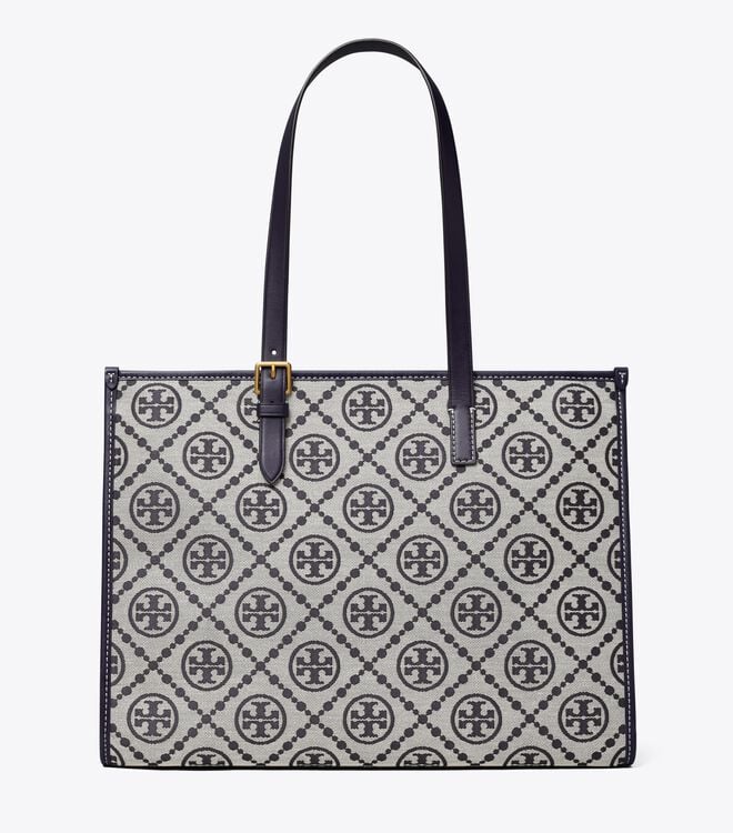 Tory Burch Navy T Monogram Tote Bags
