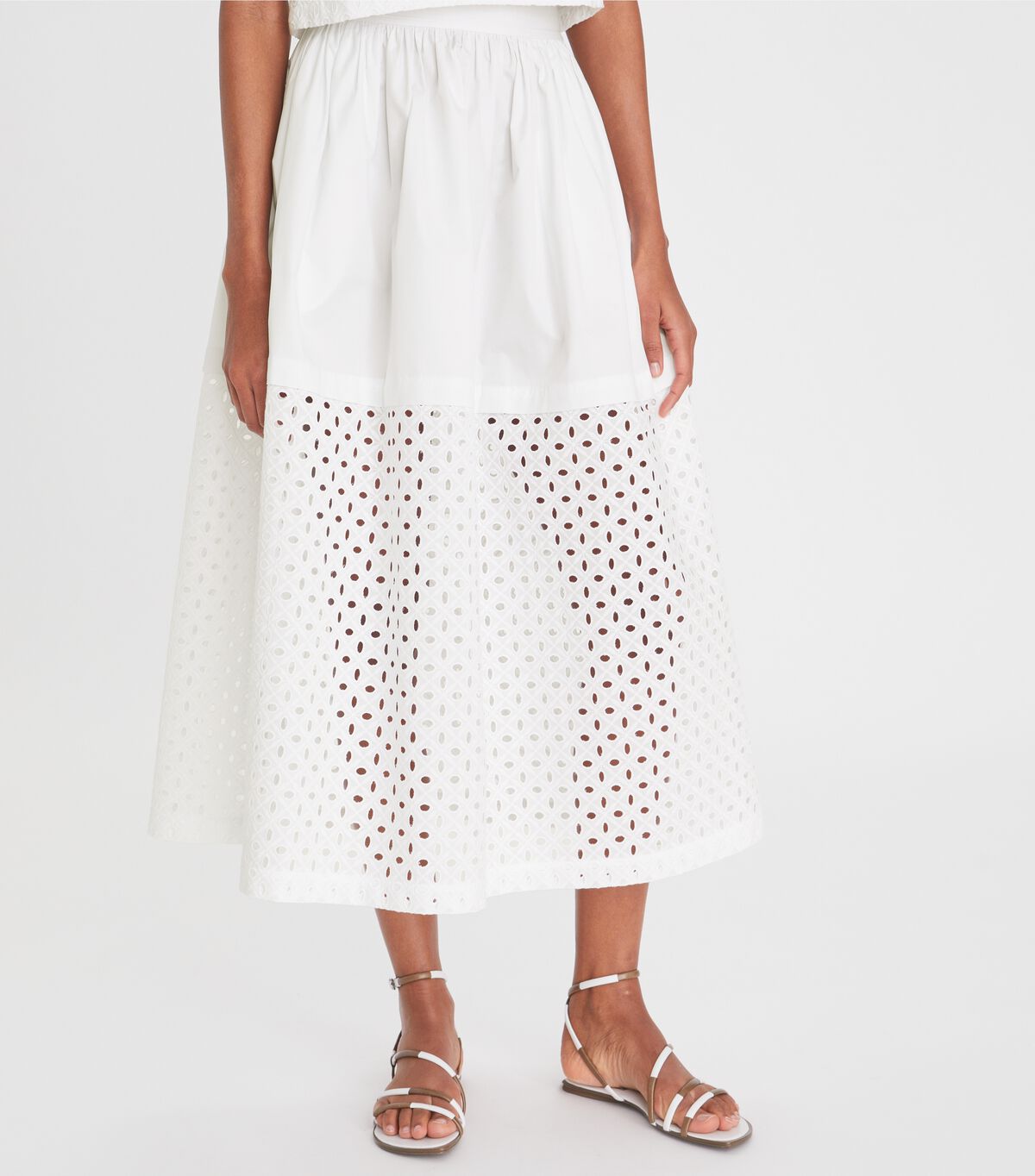 Tory Burch White Eyelet Skirts