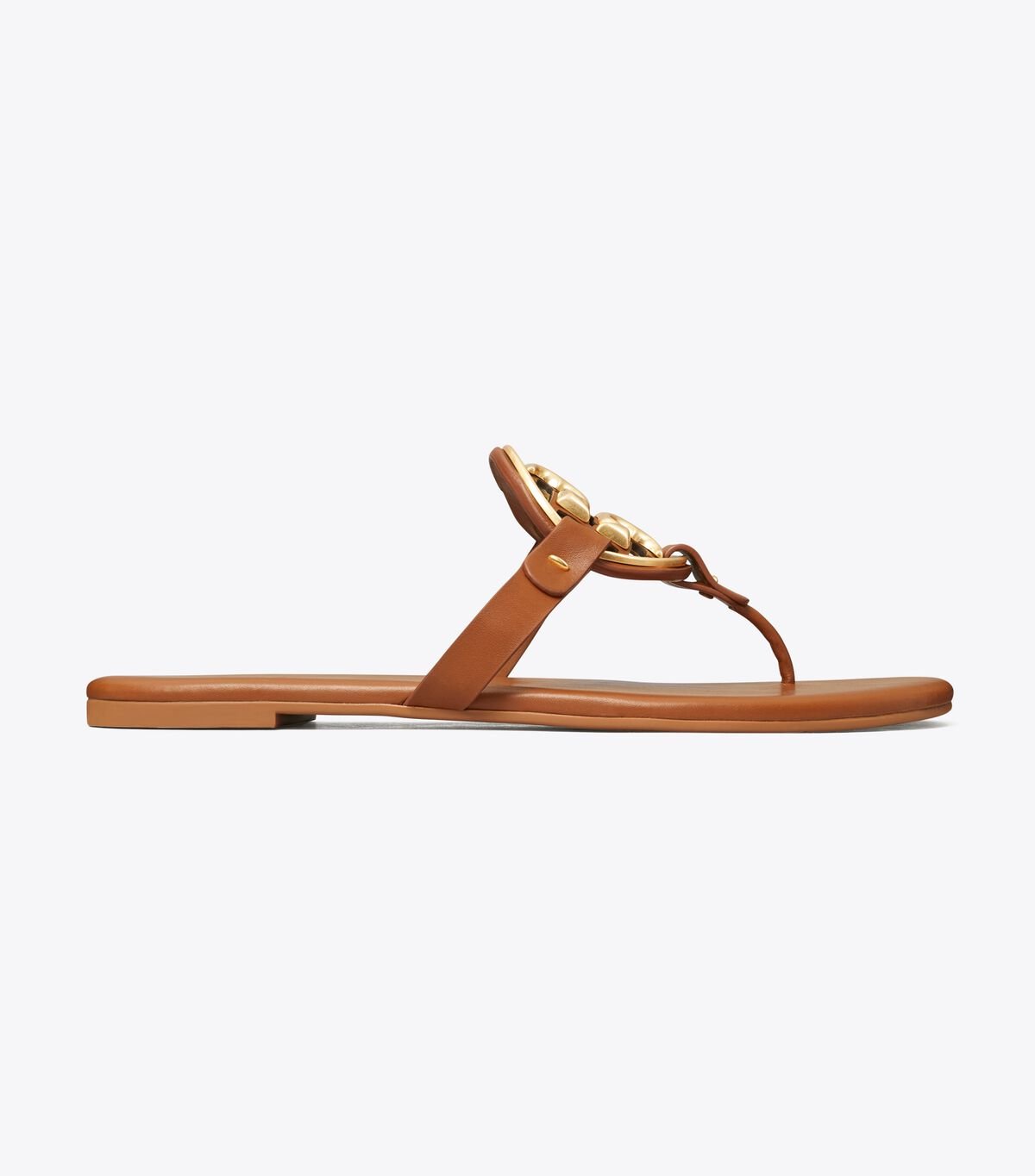 Tory Burch Brown Metal Miller Soft Sandals