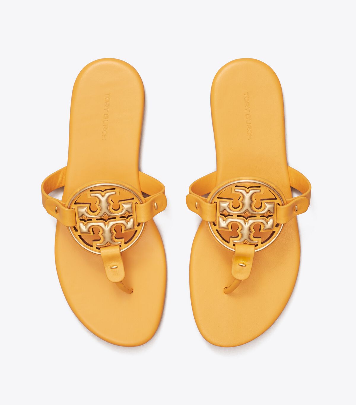 Tory Burch Yellow Metal Miller Soft Sandals