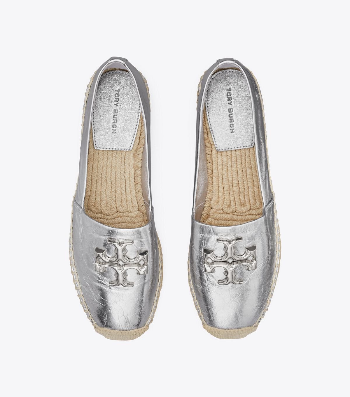 Tory Burch Silver Eleanor Espadrille