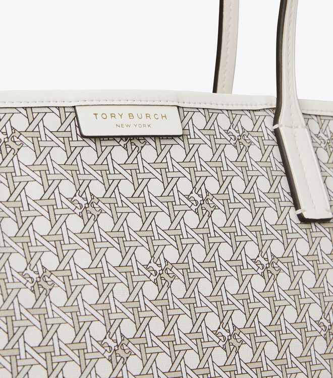 Tory Burch White Small Ever-ready Zip Tote Bags