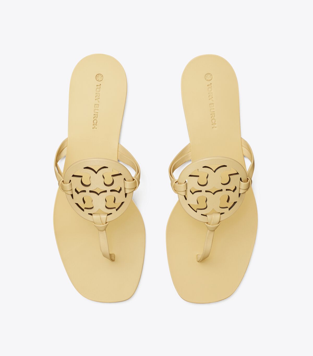 Tory Burch Light Brown Miller Square-toe Leather Sandals
