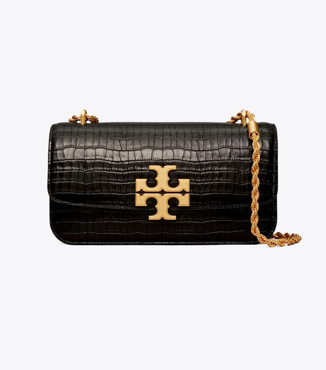 Tory Burch Black Small Eleanor Rectangular Shoulder Bags