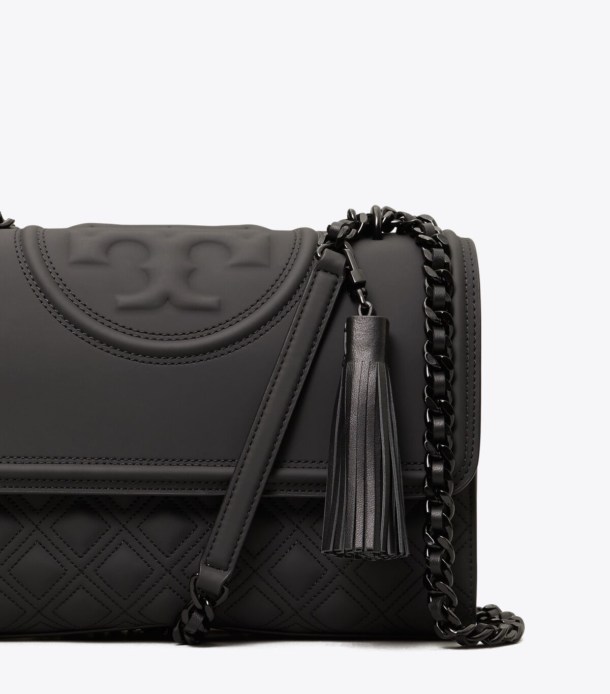 Tory Burch Black Fleming Matte Convertible Shoulder Bags