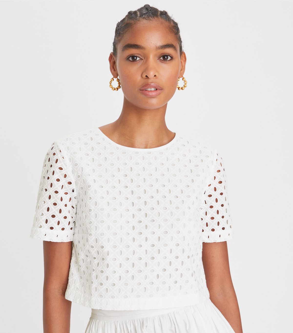 Tory Burch White Eyelet Tops