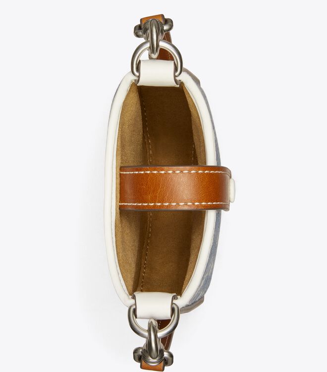 Tory Burch Blue T Monogram Denim Mini Bag