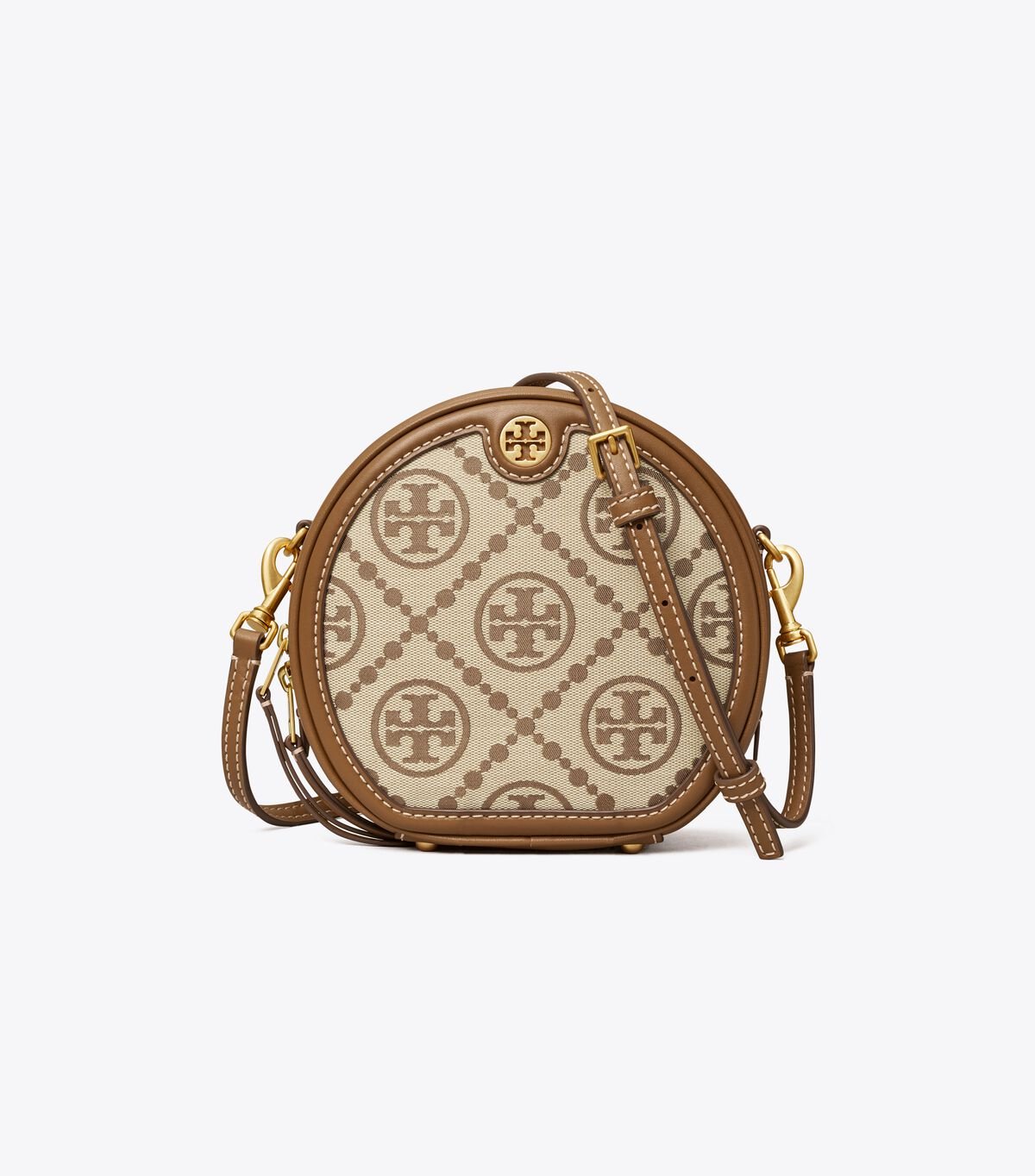 Tory Burch Brown T Monogram Jacquard Mini Bag