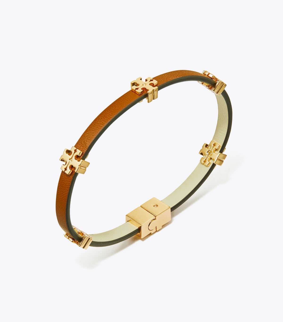 Tory Burch Gold Eleanor Leather Bracelet