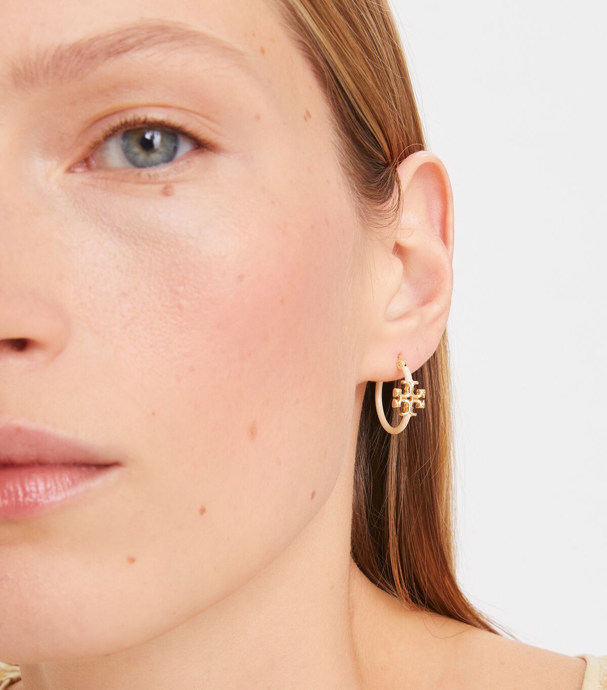 Tory Burch Gold Eleanor Small Hoop Earrings