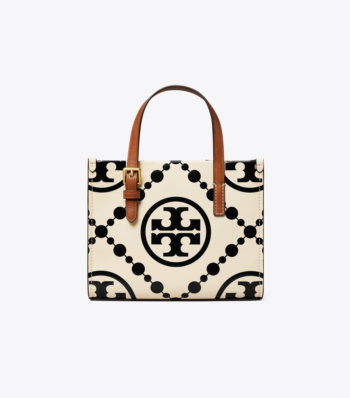 Tory Burch Black Mini T Monogram Contrast Embossed Crossbody Bags