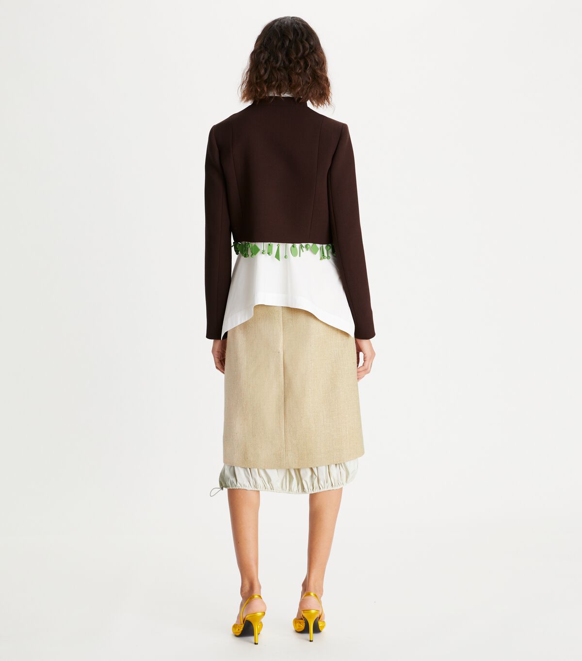 Tory Burch Beige Silk Linen Skirts