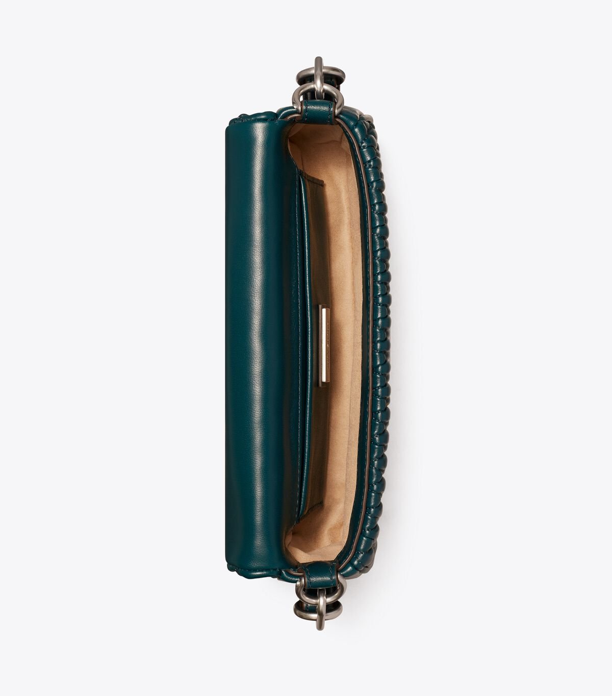 Tory Burch Dark Turquoise Small Kira Ruched Flap Shoulder Bags