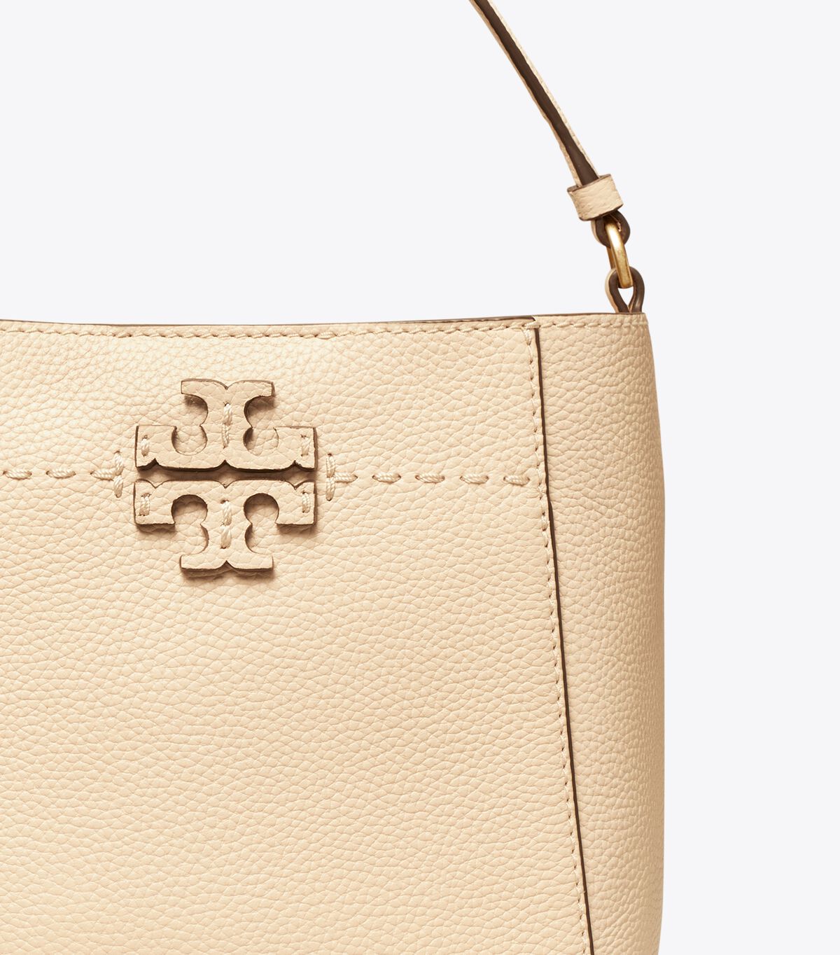 Tory Burch Beige Small Mcgraw Bucket Bags
