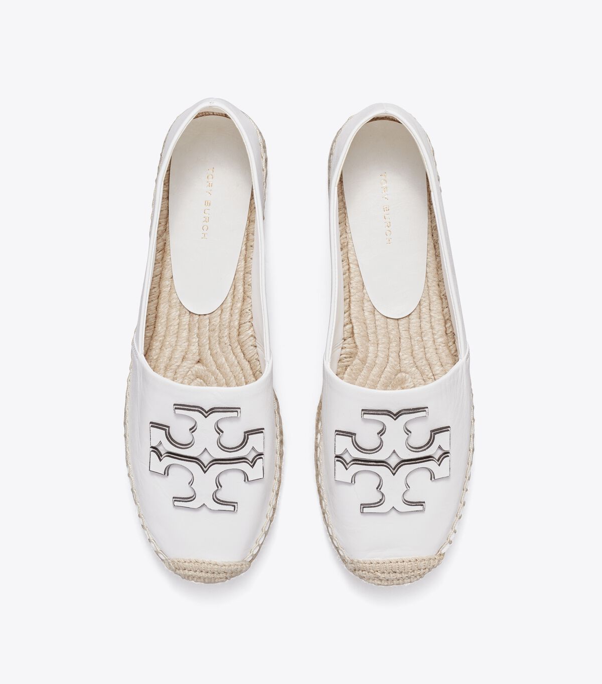 Tory Burch White Ines Platform Ballet Flats