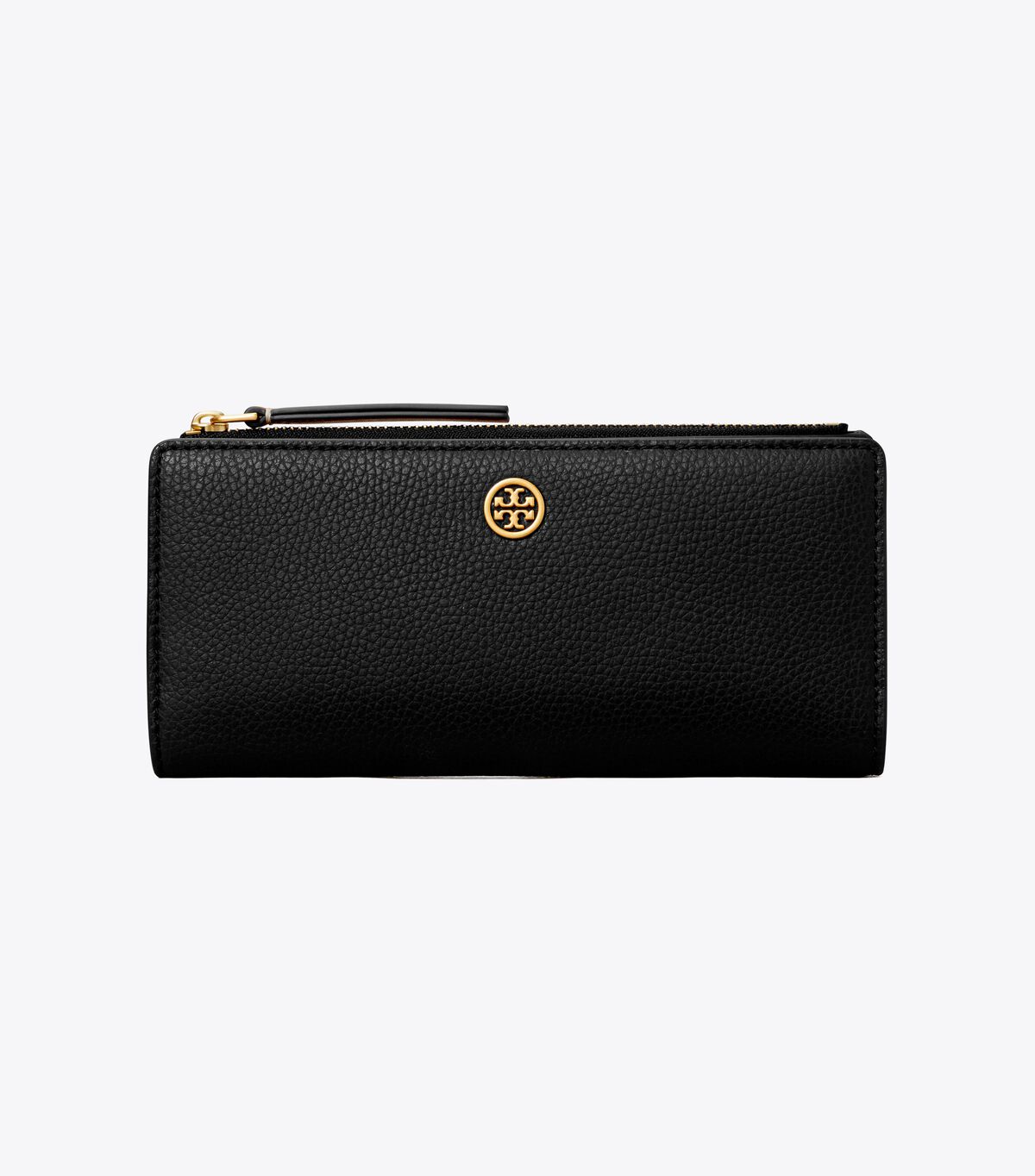 Tory Burch Black Robinson Pebbled Wallets