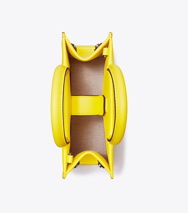 Tory Burch Yellow Mini Ella Bio Tote Bags