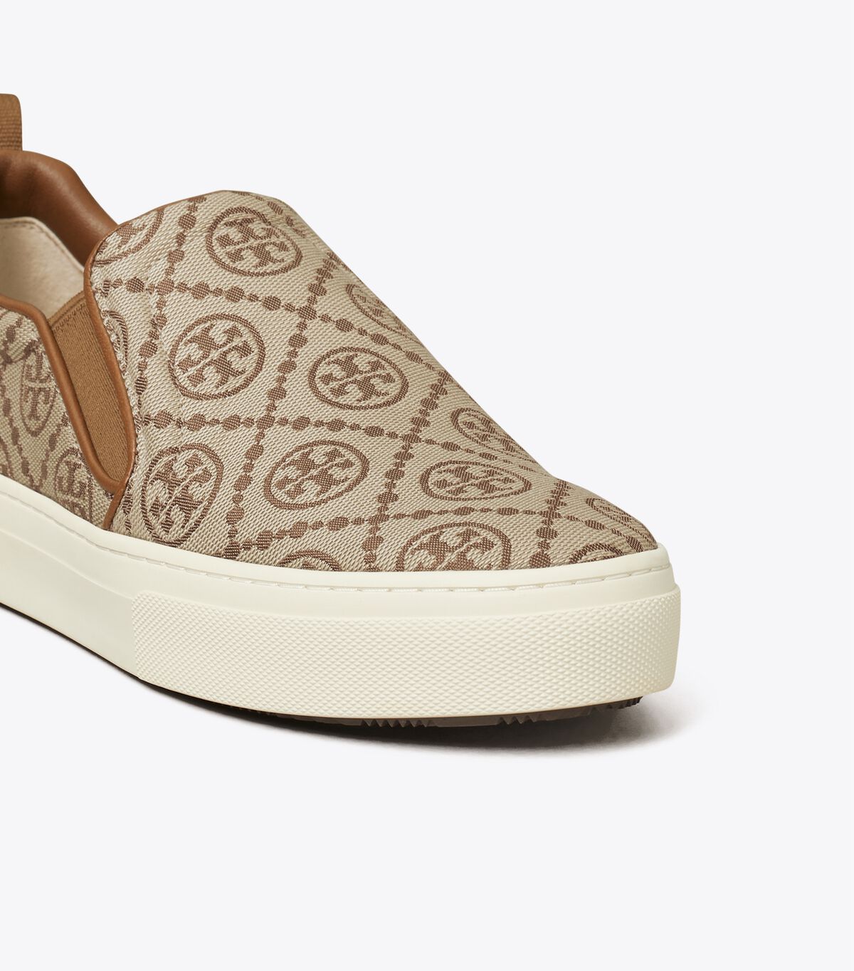 Tory Burch Royal Brown T Monogram Slip-on Sneakers