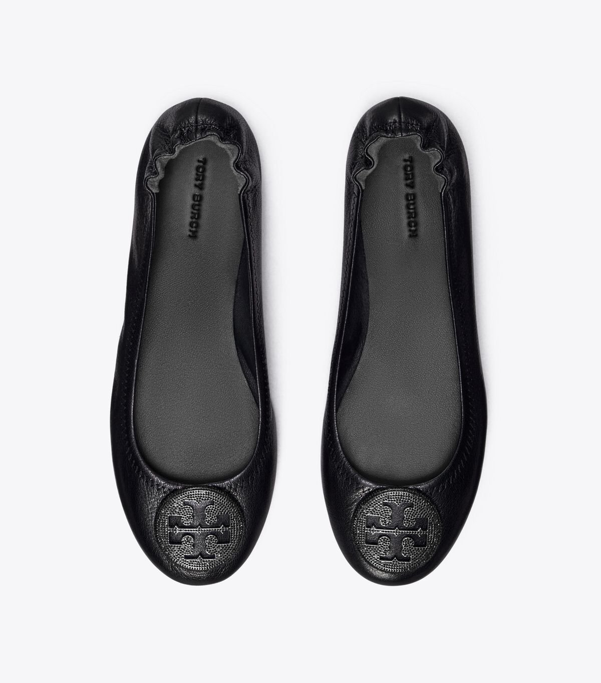 Tory Burch Black Minnie Travel Pavé Ballet Flats