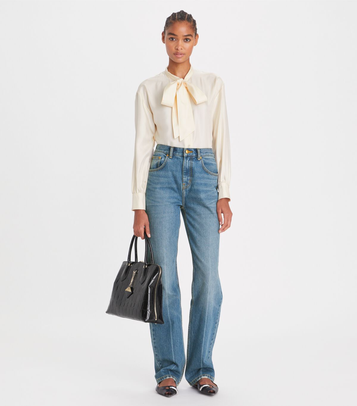 Tory Burch White Silk Blouse