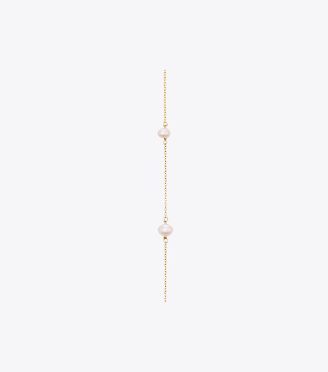 Tory Burch Gold Kira Pearl Delicate Long Necklace