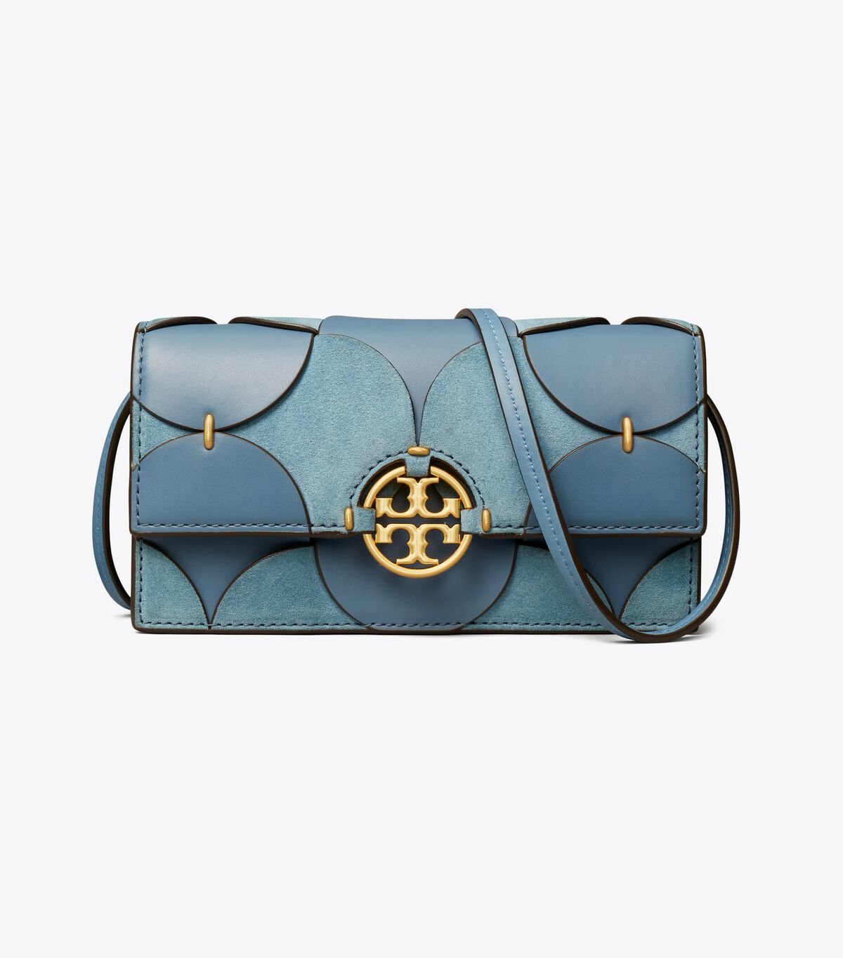 Tory Burch Blue Miller Disc Die-cut Wallets