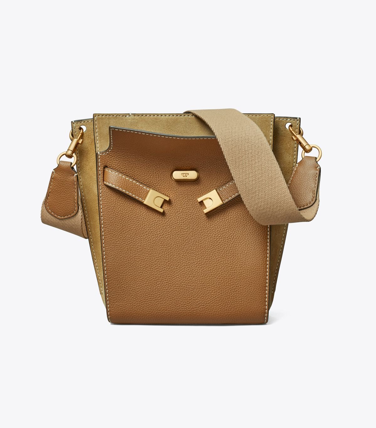Tory Burch Brown Lee Radziwill Pebbled Satchel Bags