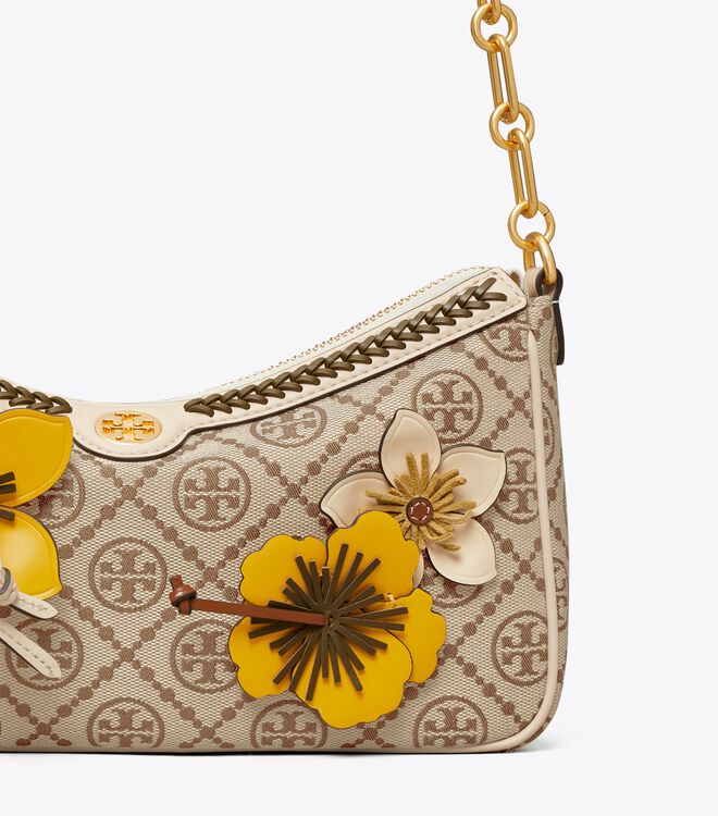Tory Burch Brown T Monogram Braided Mini Bag