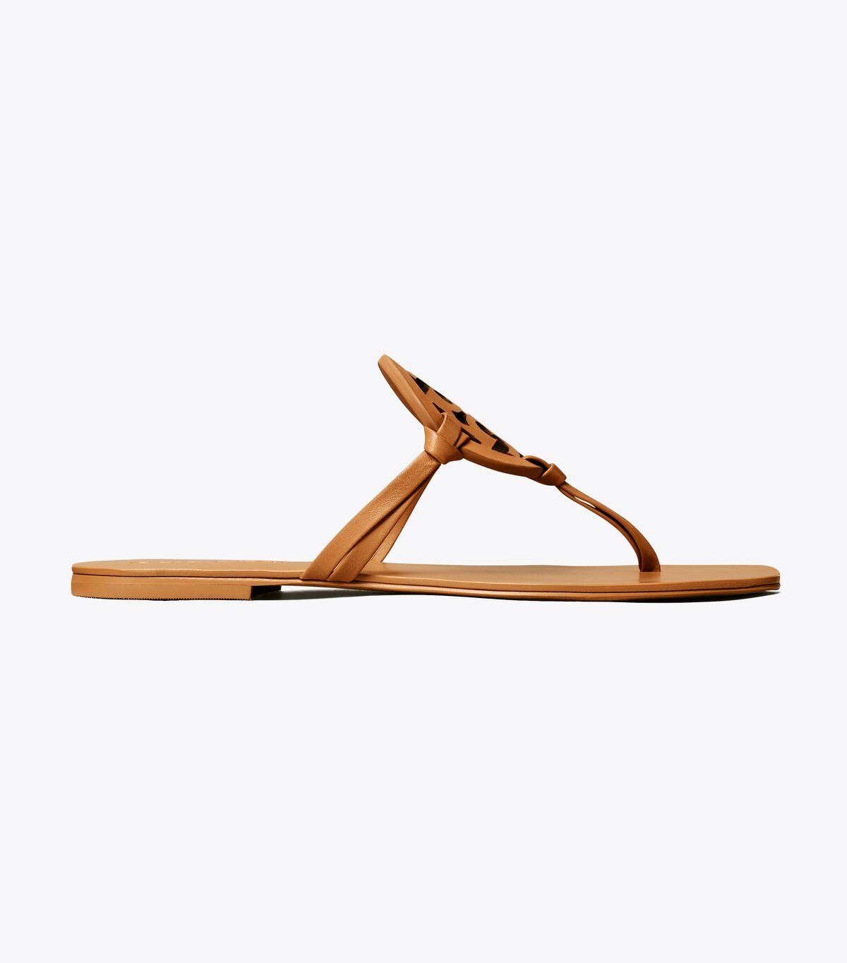 Tory Burch Brown Miller Square-toe Leather Sandals