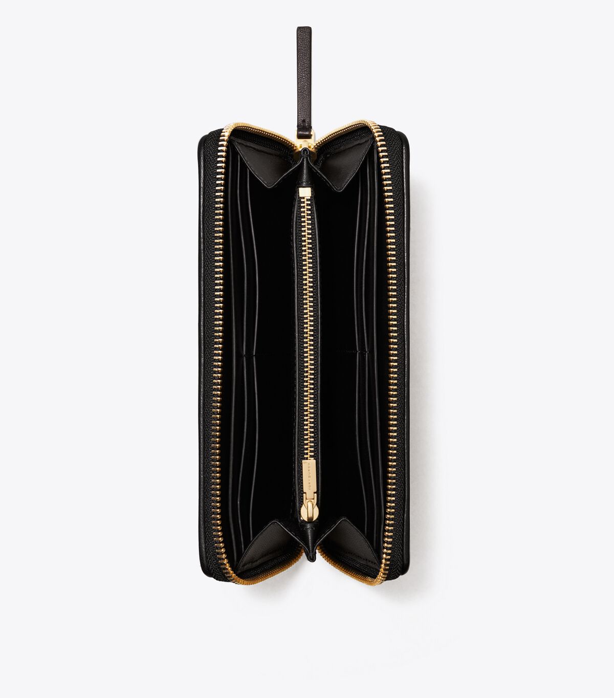 Tory Burch Black Kira Chevron Zip Wallets